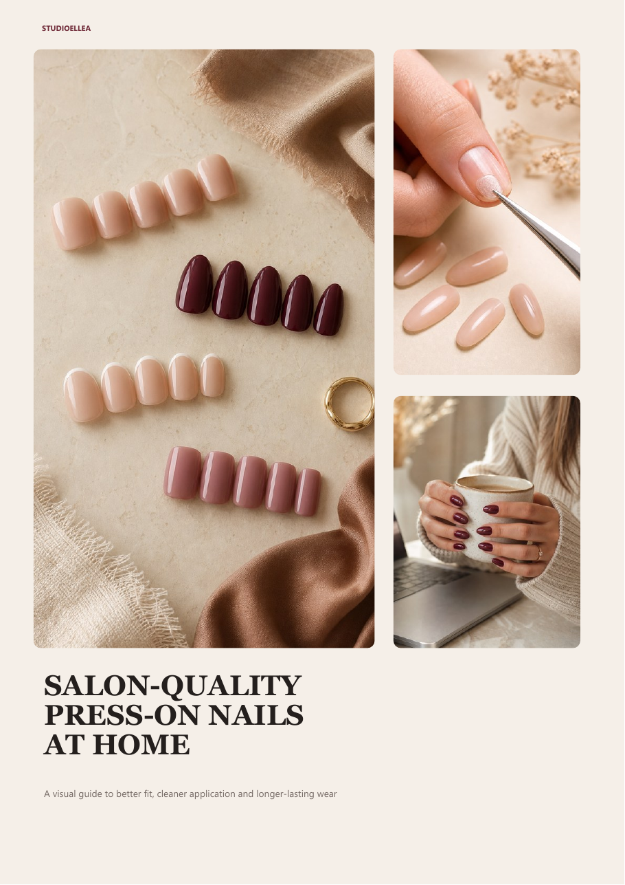 Salon-Quality Press-On Nails at Home ebook cover